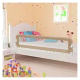 vidaXL Kleinkind-Bettschutzgitter Taupe 180x42 cm Polyester
