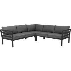 Brafab Loungemöbel-Set Weldon 3tlg. Aluminium Schwarz