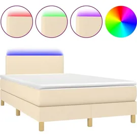 vidaXL Boxspringbett 120 x 200 cm Creme