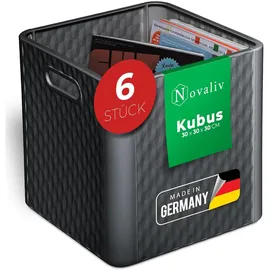 Novaliv Aufbewahrungsbox 30 x 30 x 30 cm 6-tlg. transparent