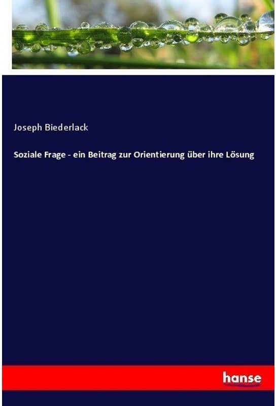 Soziale Frage - Ein Beitrag Zur Orientierung Über Ihre Lösung - Joseph Biederlack, Kartoniert (TB)