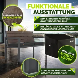 tillvex Gartenbank 2-3 Sitzer 300 x 0 x 0 cm Schwarz