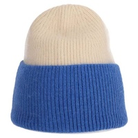 Wintermütze warm Winter Mütze Strick-Mütze Beanie-Mütze One-Size Herren Damen Unisex Blau