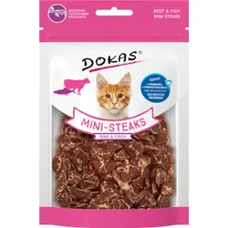 Dokas Katze Mini-Steaks Katzensnack MiniSteak Rind und Fisch