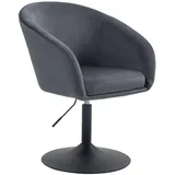 Svita Loungesessel SVITA JAMAIKA Samt 59 x 95 x 59 cm Dunkelgrau höhenverstellbar