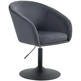 Svita Loungesessel SVITA JAMAIKA Samt 59 x 95 x 59 cm Dunkelgrau höhenverstellbar