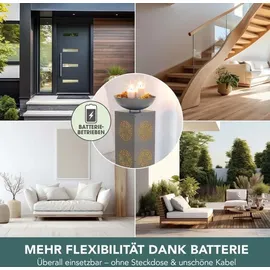 EasyMaxx LED-Dekosäule Beton-Optik Mandala 87cm