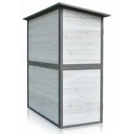 MuCoLa Gartenhaus 1,4 x 1,4 m Weiß/Grau