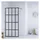 vidaXL Walk-In-Dusche 80 x 195 cm schwarz Sicherheitsglas