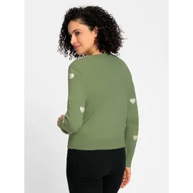 Inspirationen Strickjacke in Eucalyptus-Ecru-gemustert 54
