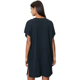 Marc O'Polo Nachthemd MARC O'POLO "Mix & Match Cotton-Woven", Damen, Gr. M (38), N-Gr, blau (schwarz navy), Jersey, Obermaterial: 100% Baumwolle, bedruckt, unifarben, oversize ca.