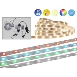 NÄVE LED Stripe "Outdoor", weiß, Kabellänge 330,00m x Gesamtlänge 10m, Lichterketten, Farbwechsel, Dimmfunktion, Fernbedienung, Länge 1000cm, RGB, IP44