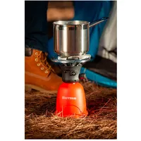 butsir Natura 73902 Gaskocher Campingküche 14x22 Cm - Red / Silver - One Size