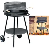 KYNAST Rundgrill Holzkohlegrill mit Räder ∅52x84cm EL TORO Grillwagen Grill