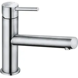 Kludi Steel Küchenarmatur (Wasserhahn) druckfest, schwenkbare Armatur Edelstahl