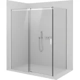 Bernstein Eckdusche Bernstein NT806 FLEX Schiebetür Nano Klarglas 120x80 cm 8mm ESG-Sicherheitsglas