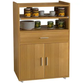 VCM Küchenmöbel Servierwagen Kiola Buche, H. 92 x B. 59 x T. 40 cm