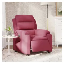 vidaXL Relaxsessel Elektrisch Samt 50 x 100 x 50 cm Weinrot mit Liegeposition