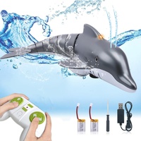 OBEST Ferngesteuertes Delfin Spielzeug RC Boot, 2.4GHZ Hohe Simulation Dolphin HaiBoot, Tauchfähig Shark Dolphin für Pools und Seen, Elektrische Wasserspielzeuge Geschenk für 6+ Kinder im Sommer