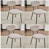 LuxusKollektion Esszimmerstuhl Esszimmerstuhl 4er Set stapelbar gepolstert Metallbeine Khaki 4er-Set grün