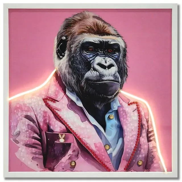 Globo LED-Leuchtbild George Gorilla Kunststoff
