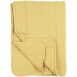 IB Laursen Vintage Quilt unifarben, 180 x 130 cm, lemon drop