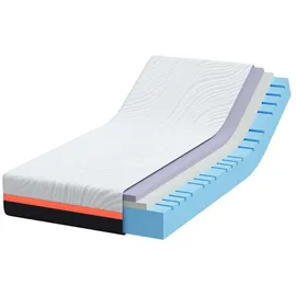 vidaXL Matratze Weiß und Grau 120 x 200 cm Memory Foam