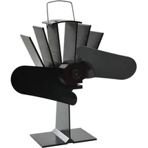 vidaXL Kaminventilator mit 2 Blättern 12,5 x 21,5 cm schwarz