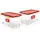 BigDean Aufbewahrungsbox 60 L 2-tlg. rot