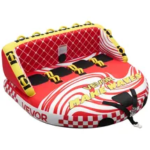 Vevor Towable Tube für Boote 4 Personen PVC Rot