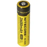 Nitecore 18650 Li-Ion Akku für LED Taschenlampen NL186 mit 2600mAh, CR18650 18,6x70mm