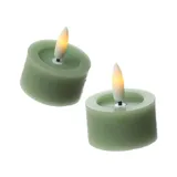 441 LED Teelichter Lina 4,5 cm grün 2 St.