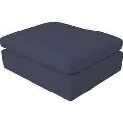 Hocker ALINA "Sandy", blau (dunkelblau eqe 86), B:122cm H:46cm T:122cm, Chenille EQE (100% Polyester), Hocker, Polsterhocker, passend zur Serie Sandy