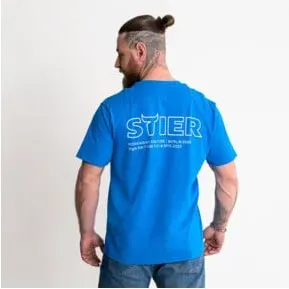 STIER Heavy Tee Logo Capsule organic cotton L Indigo Blue