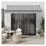 vidaXL Markise Einziehbar Anthrazit und Weiß 3x2,5 m Stoff & Aluminium