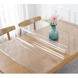 Tischfolie transparent 2mm Tischschutz transparent tischschutzfolie abwaschbar Tisch Schutzfolie transparent Öl- und wasserabweisend Anti fouling tischdecke Outdoor (60x60cm)