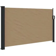 vidaXL Seitenmarkise 120 x 500 cm Schwarz Polyester