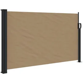 vidaXL Seitenmarkise 120 x 500 cm Schwarz Polyester