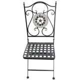 Buri Gartenstuhl 41 x 57 x 94 cm schwarz klappbar