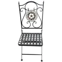 Buri Gartenstuhl 41 x 57 x 94 cm schwarz klappbar