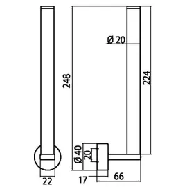 EMCO Rondo 2 Reserverollenhalter, 2 Rollen, chrom,