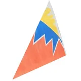 Papstar 1000 Pommes-Frites-Spitztüten, Pergament-Ersatz, gefäd. 32 x 23 x 32,5 cm rot