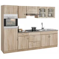WIHO KÜCHEN Küchenzeile »Linz«, ohne E-Geräte, Breite 270 cm braun