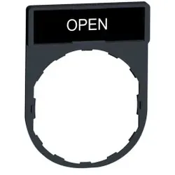 Schneider Electric ZBY2313 Schildträger 30x40mm mit Schild 8x27mm mit Beschriftung OPEN