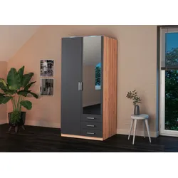 priess Kleiderschrank »Amsterdam«, mit oder ohne LED-Beleuchtung priess Artisan Eiche/Schwarz
