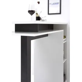 Stolkom Bartisch Bay 108 x 103 x 50 cm Weiß / Beton dunkel