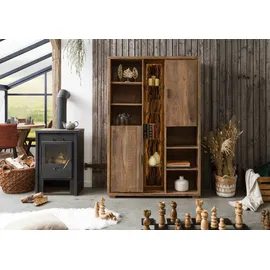 Massivmoebel24 Schrank Akazie 118x40x180 natur lackiert BARK 101