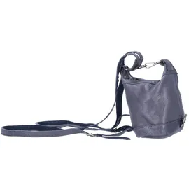 The Skandinavian Brand Mini Leder Rucksack Blau