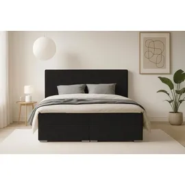 dein schlaf 24 BOXBETT LON IV 160/200 in Cord Schwarz H4 - Schwarz