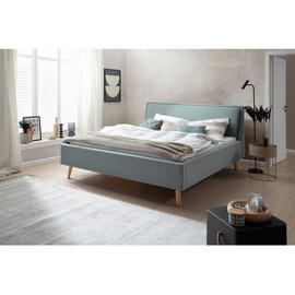 Meise Möbel Polsterbett Frieda wahlweise mit Lattenrost und Bettkasten, blau ¦ Maße (cm): B: 176 H: 105 T: 224